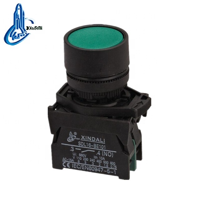 yueqing Industrial green flush head spring return Push Button Switch XDL21-EA31