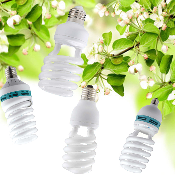 Half spiral Compact Fluorescent lamp 26w 40w 85w Energy Saving Bulb Tri-color CFL