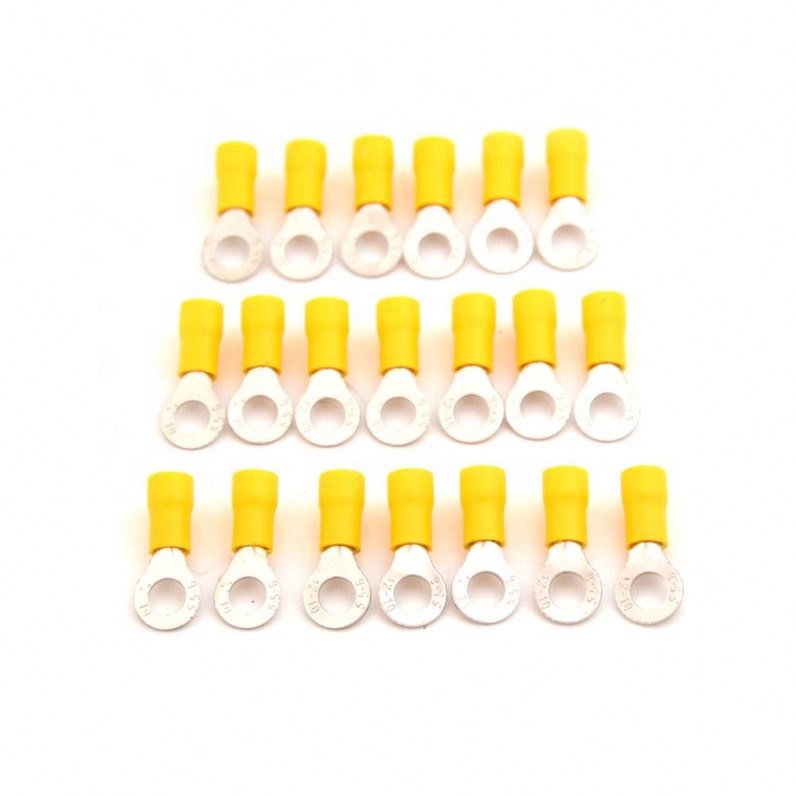 Yellow Ring insulated terminal Cable Wire Connector Electrical Crimp Terminal Insulated Ring Connectors