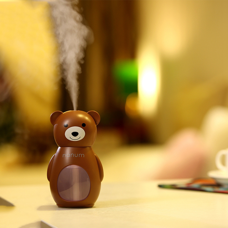 2018 New Mini children bear USB aromatherapy air purifying car cool mist ultrasonic humidifier for household office