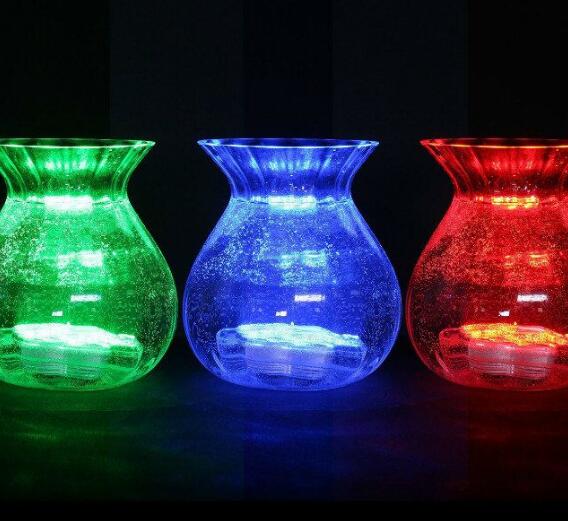 3AAA Battery Operated Remote Control 16Colors Submersible LED Light for Wedding decoration