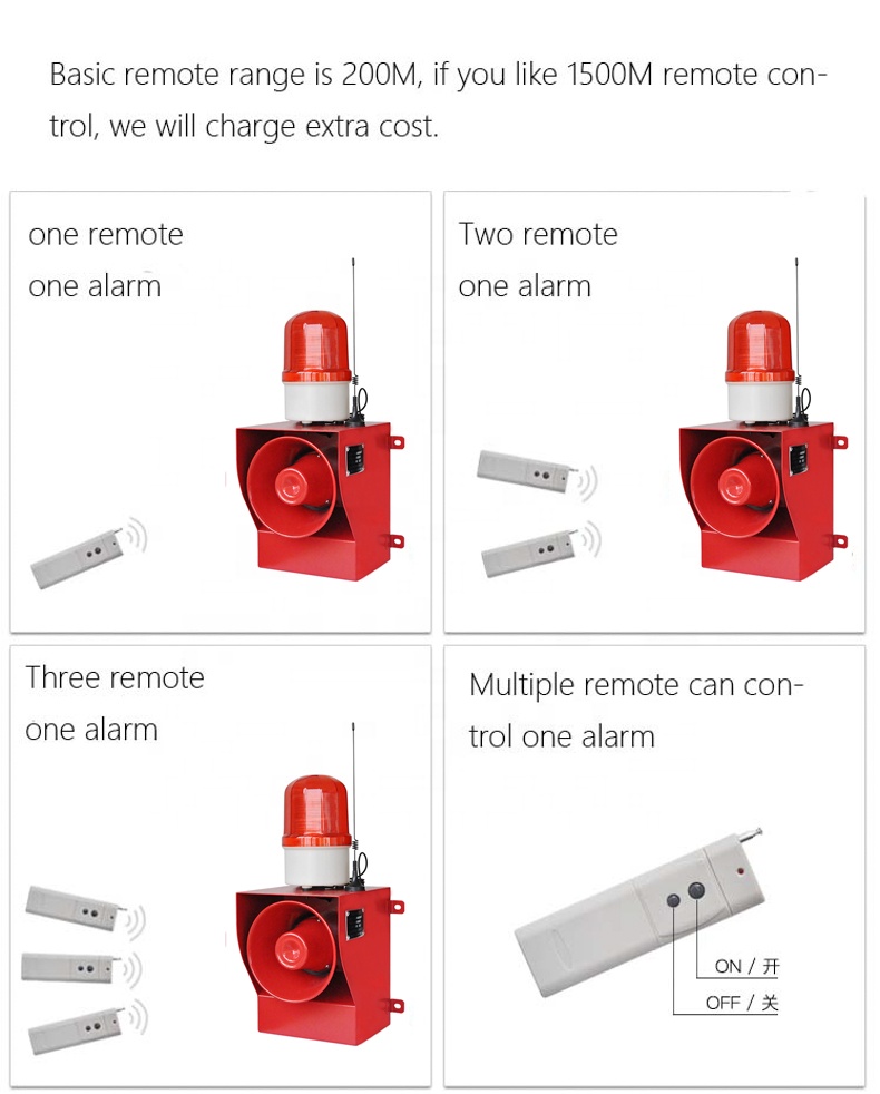 YS-05AY 130dB warning sound four-color options lights dusrproof portable crane siren alarm