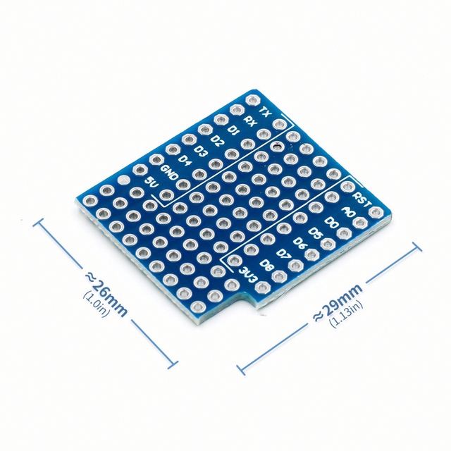 ProtoBoard Shield for D1 mini double sided perf board Compatible
