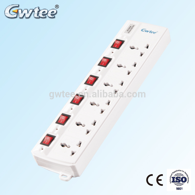 Top Quality Bottom Price CE ROHS Certificates GT-6116 german-italy power extension socket