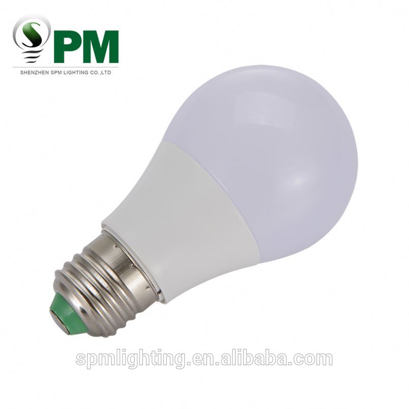 High quality plastic covered e27 aluminum led bulb