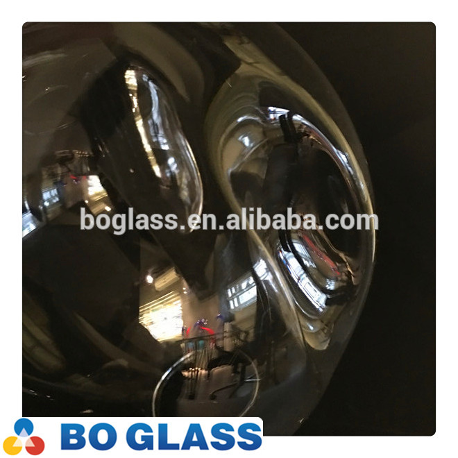 Clear custom made glass lamp shade from glass manufacture