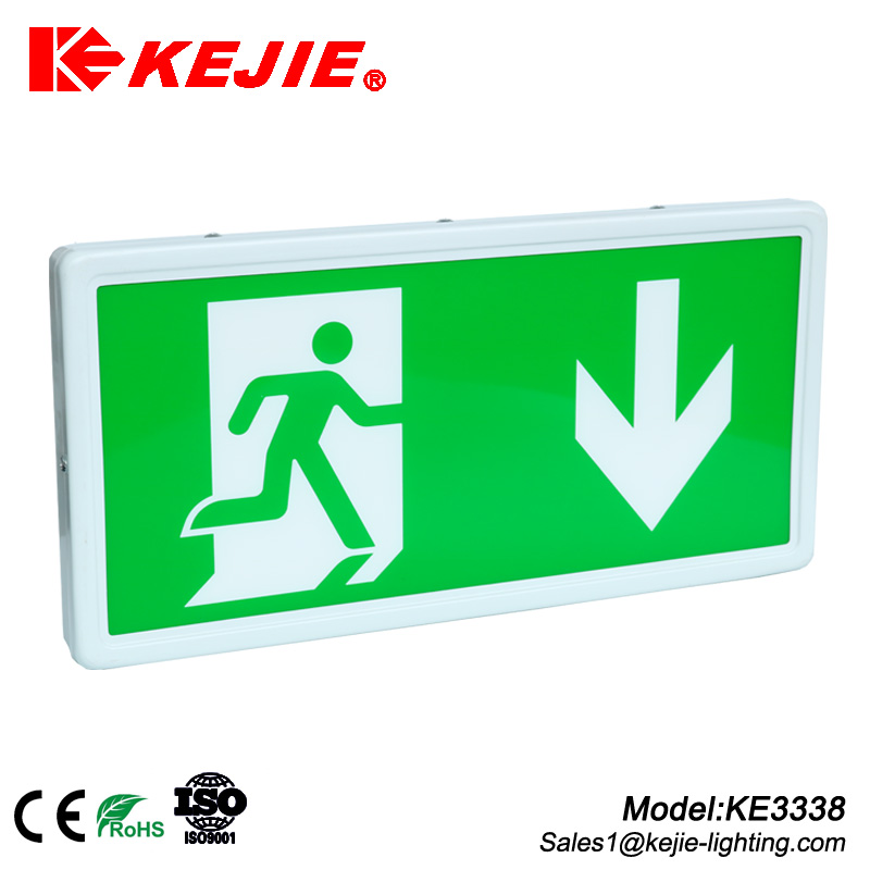 Super low price Single side/Double sided 3H duration emergency exit sign with glass panel