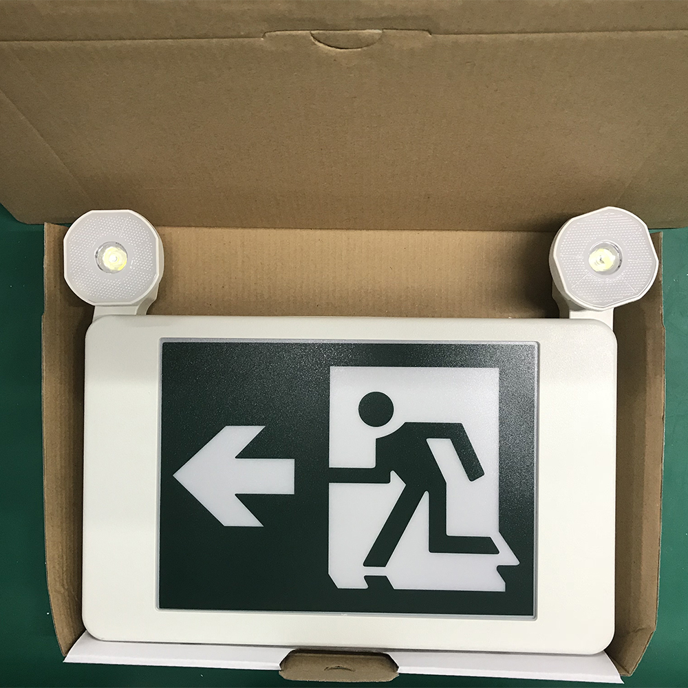 Canadian exit sign battery backup running man exit sign light