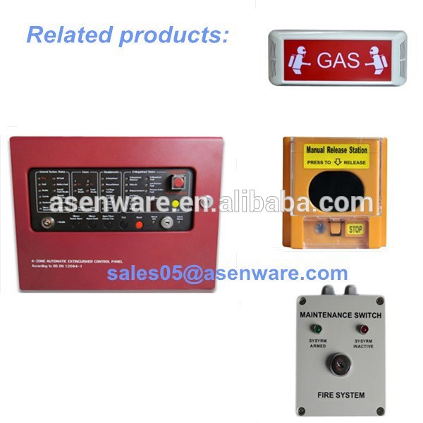 Fire Alarm Automatic Gas Extinguisher Control Panel