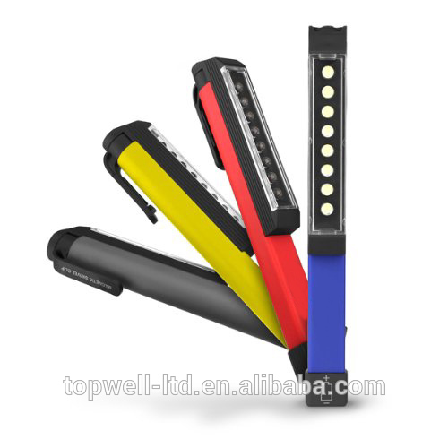 Magnetic LED Torch Pen Mini Inspection Light Lamp With Pocket Clip Magnet