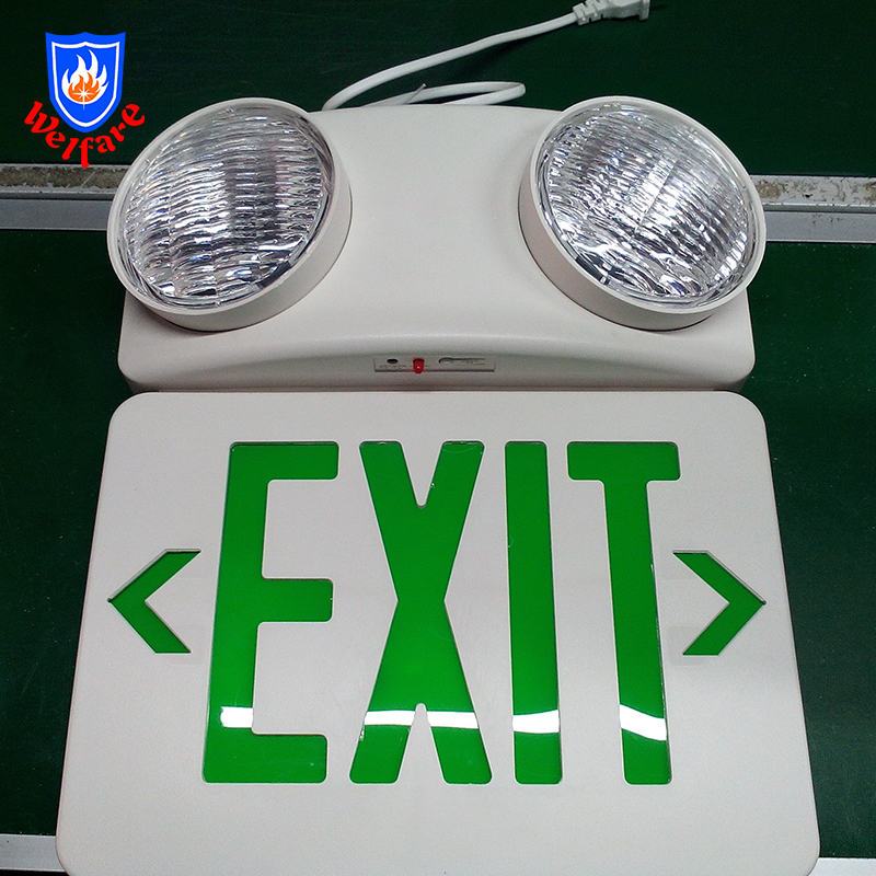 Wall mounted fluorescent tube emergency light