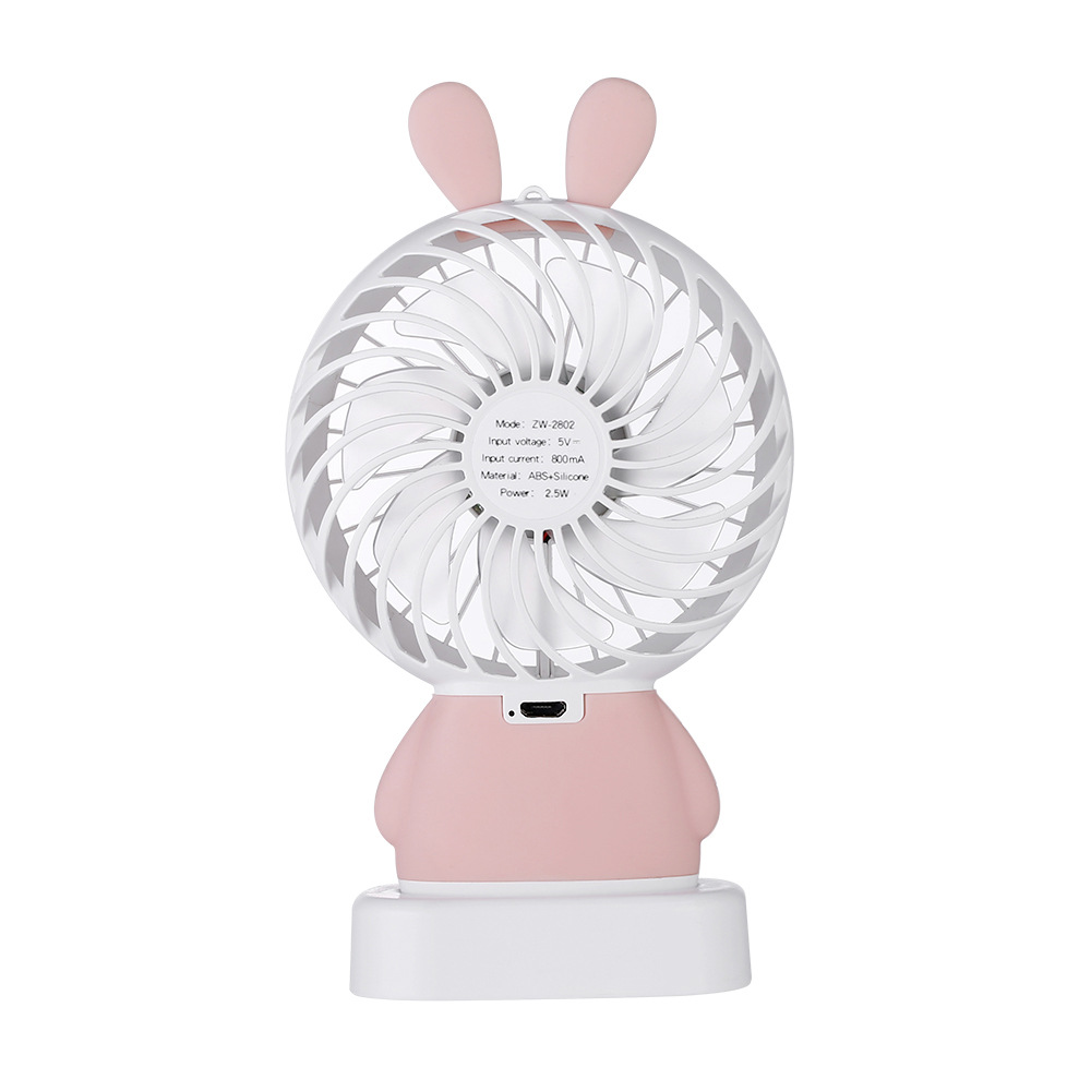 2018 Summer Gifts New cute rabbit usb mini desk battery operated rechargeable table fan for kids