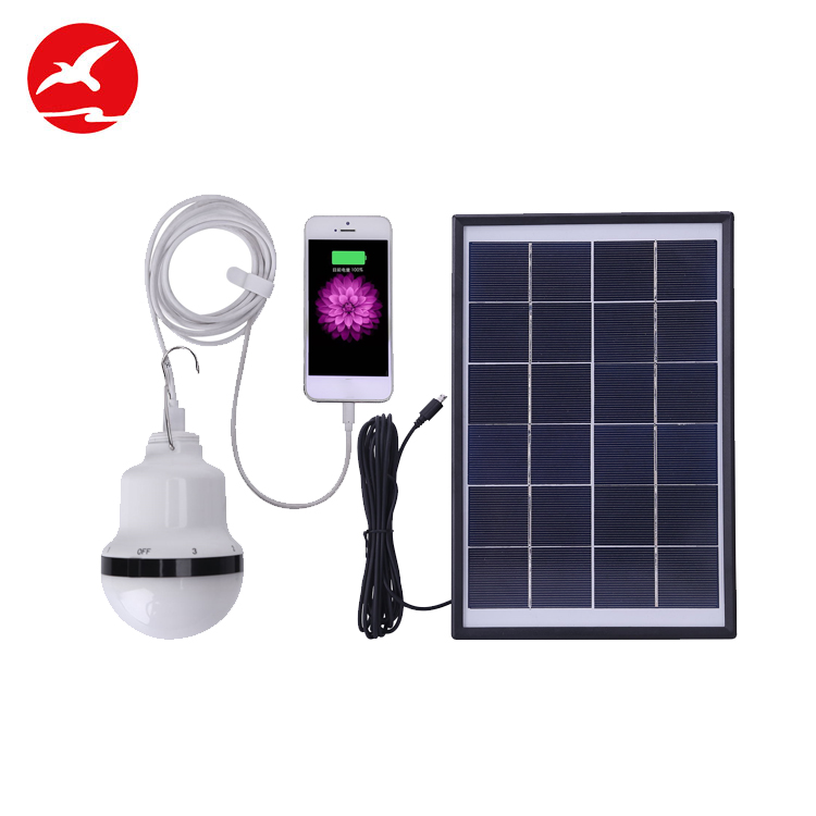 Waterproof explosionproof ABS 1.5~8w rechargeable solar lighting bulb