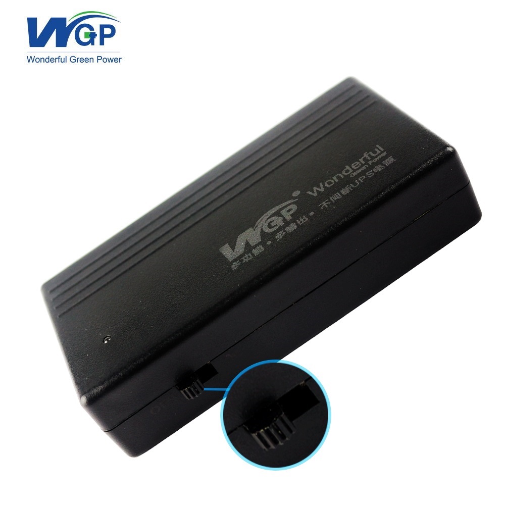 DC input DC output 12V 2A portable ups power supply with battery backup for dvr camera