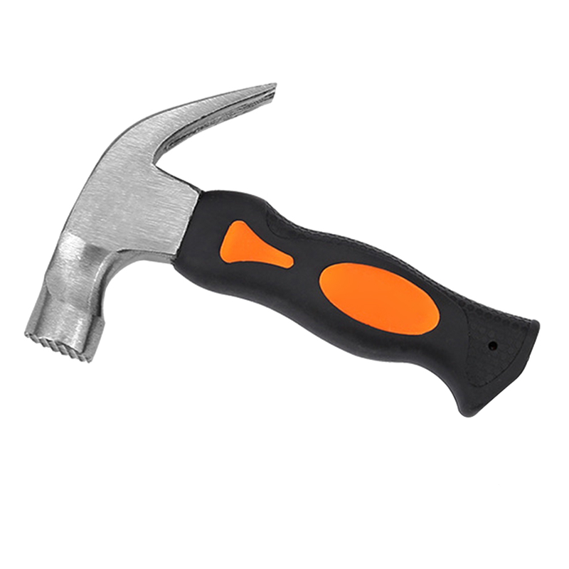 New Multi-Function Magnetic Small Claw Hammer Round Head Mini Stubby Horn Woodworking Hammer Nail Hoe Rubber Hammer Tool