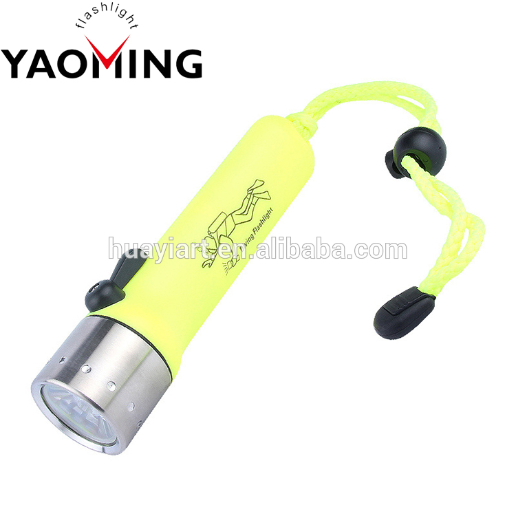 Multi-Color Ultra Bright AA Dry Battery XPE 3W Underwater LED Diving Flashlight