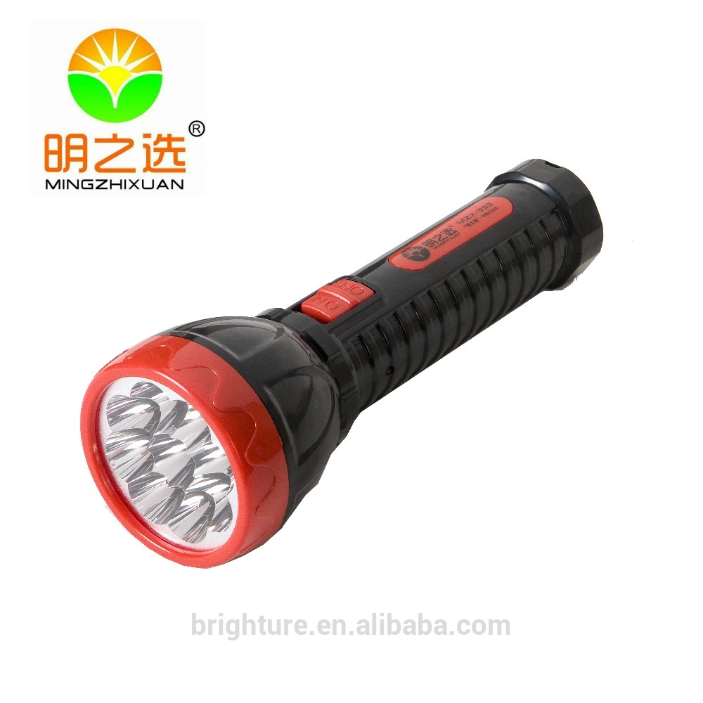 MZX333 700mAh 8 hour Strong Light Lighting Time 9 LED Rechargeable Flash Light Torch