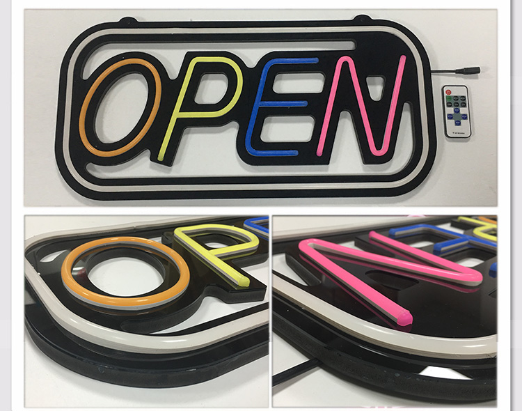 led shop open sign custom 24 hour led open close sign acrylic mini  led lighted neon open sign board for store restaurant