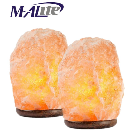 Himalayan Salt Lamp All Natural and Handcrafted with Wooden Base