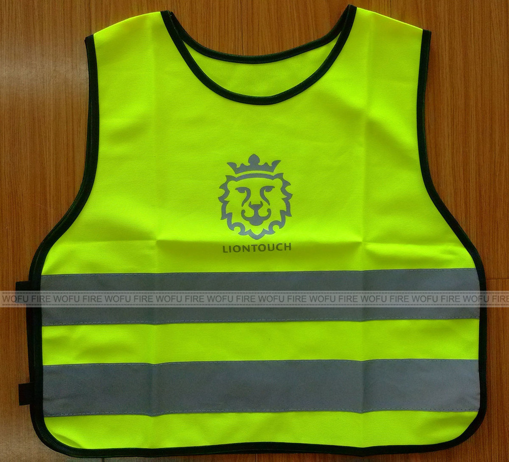 Kid Safety Vest 100% Polyester Knit Vest Pattern, High Reflective Safety Kid Vest