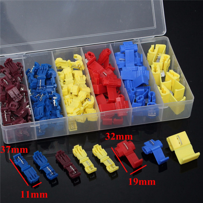 High Quality 96Pcs Insulated 0.5-6mm Quick Splice Wire Connector Crimp Terminals 22-10 AWG Kit Cable Connectors Terminal Kit