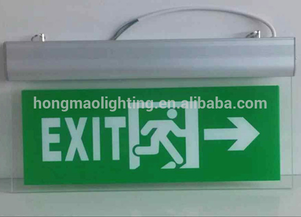 high quality acrylic 3w 90 minutes led emergency front exit sign