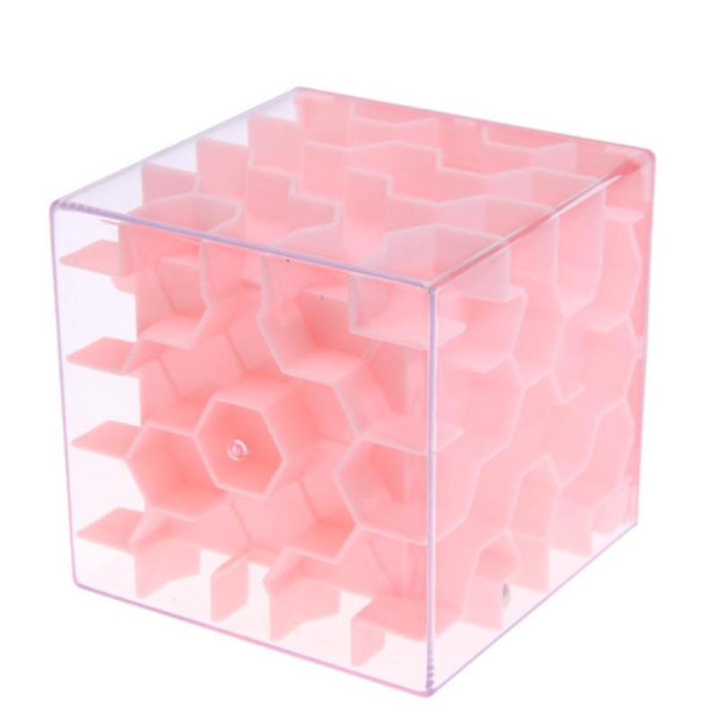 New Style Plastic 3D Transparent Money Maze Puzzle Game Coin Square Piggy Saving Bank