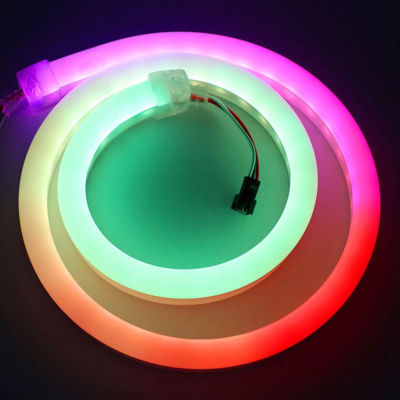 WS2812B WS2811 12V digital Smart RGB color changing 5cm cuttable addressable led neon rope light