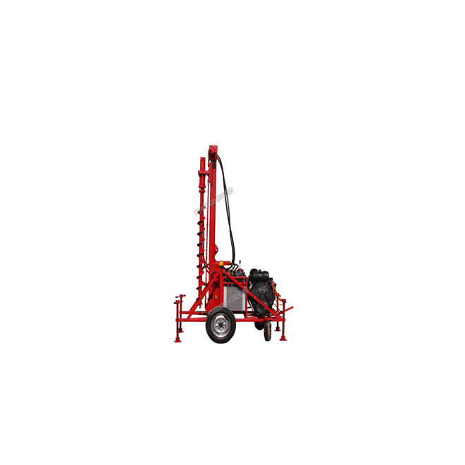 Portable wheels Spiral Drilling Rig DTH Drill Machine for sale