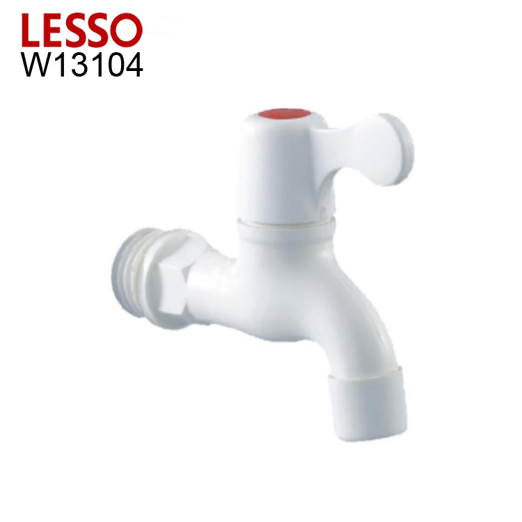 LESSO W13104 DN20 plastic faucet tap plastic faucet cartridge foshan plastic garden faucet