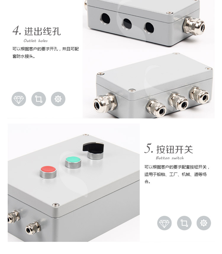 Saipwell/Saip industrial use Aluminum Enclosure IP66 Waterproof Junction Box For Electronic application