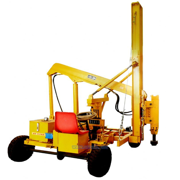 Guard Beam Post Install Machine Highway Guardrail hydraulic pile driving machine