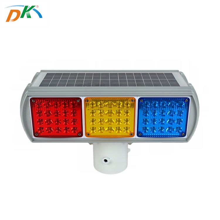 DK led hot selling  high brightness solar street traffic strobe warning light