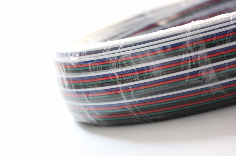 10m 5 Pin RGBW wire led cable 5 Channels Extension Extend Cable Wire Cord Connector For RGBW RGBWW LED Strip