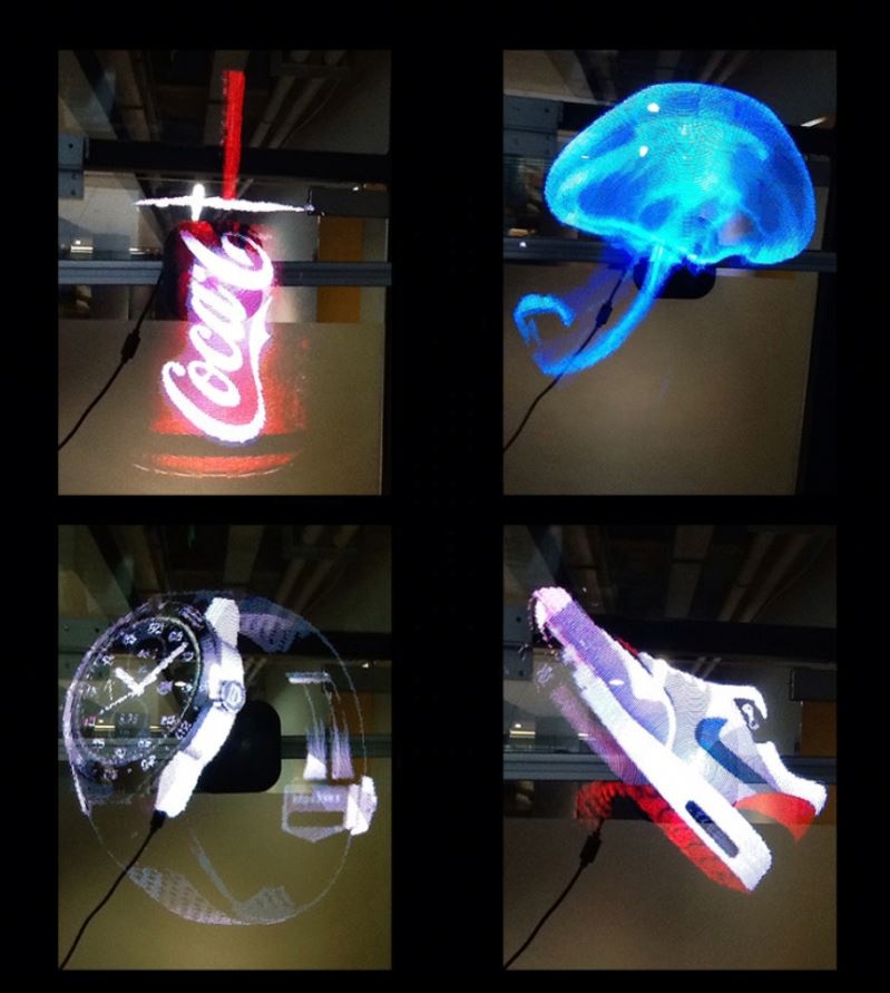 42cm LED Portable Player 3D Holographic Display Fan Unique Hologram Projector, 3D Hologram FanAdvertising Display LED Fan