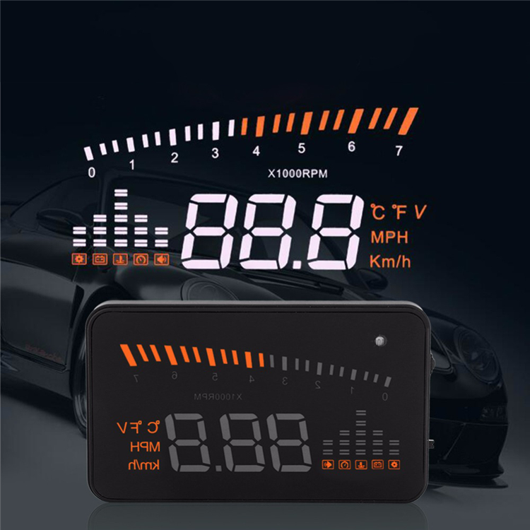 X5 3 Inch Car HUD OBD2 Head Up Display Overspeed Warning System Windshield Auto Electronic Alarm Projector