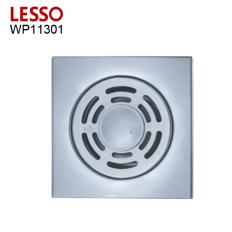 LESSO WP11301 chrome polished sanitary anti-odor 202 stainless steel channel floor drain