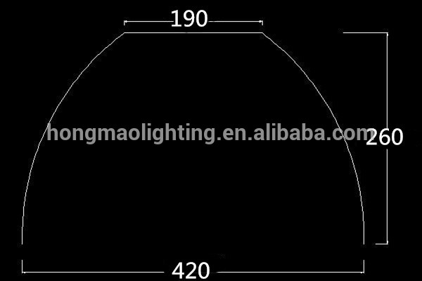 high bay installation 6 hole high bay aluminum lampshade with 45degree 60degree beam angle