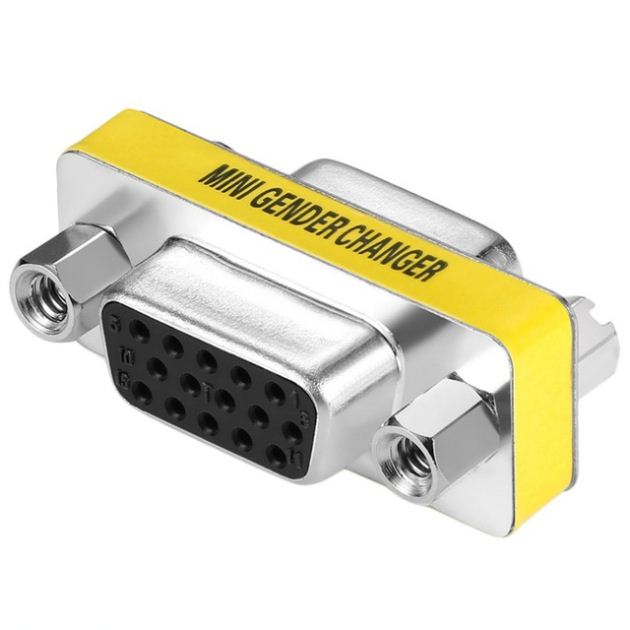 Female to Female VGA HD15 Pin Gender Changer Convertor Adapter
