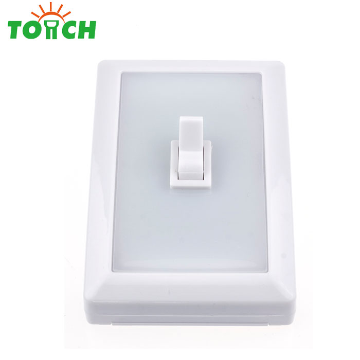 Plastic 2 * Cob led adjustable brightness wall lamp cordless led switch night light for gift promotion