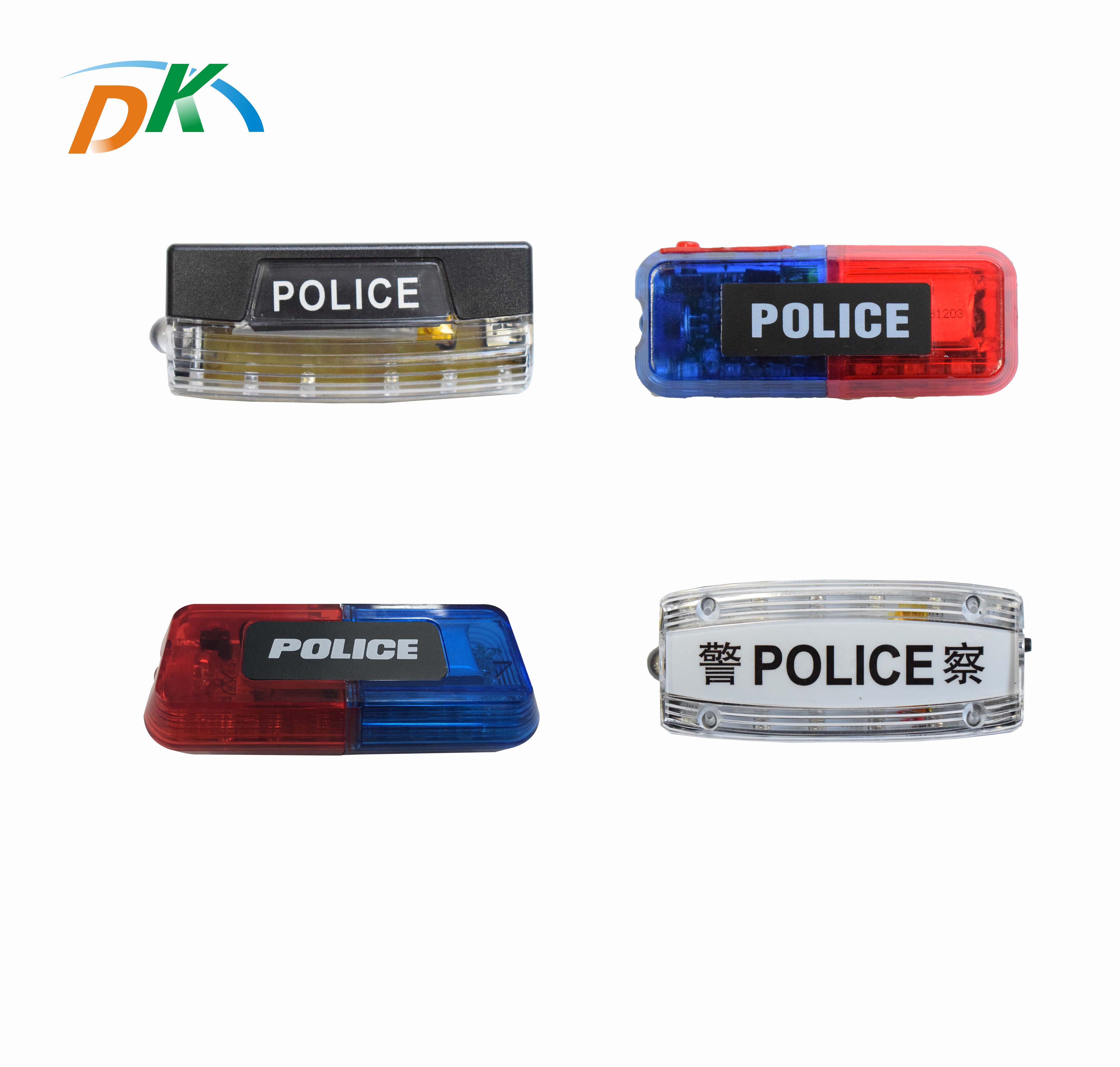 DK LED Mini Police shoulder traffic security warning light Blue and Red Flash