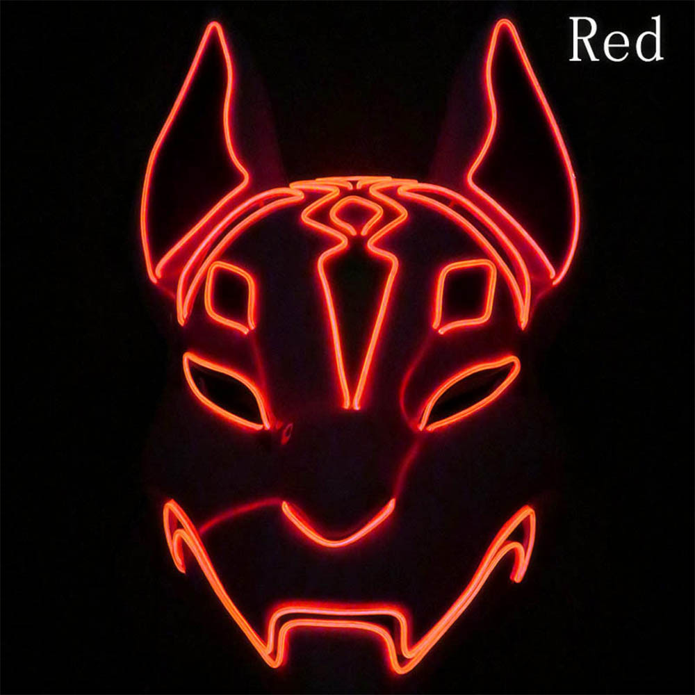 Led light up mask skull marshmallow party neon led mask the purge light therapy mask led for halloween decoration