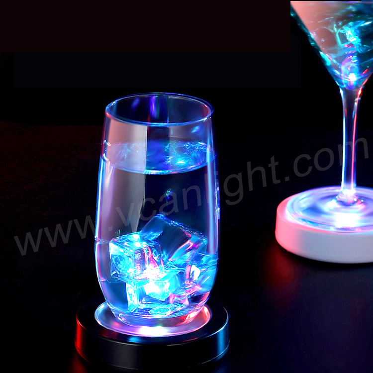 DHL Free Shipping 2019 hot sell led cup coaster use car rechargeable led car coaster