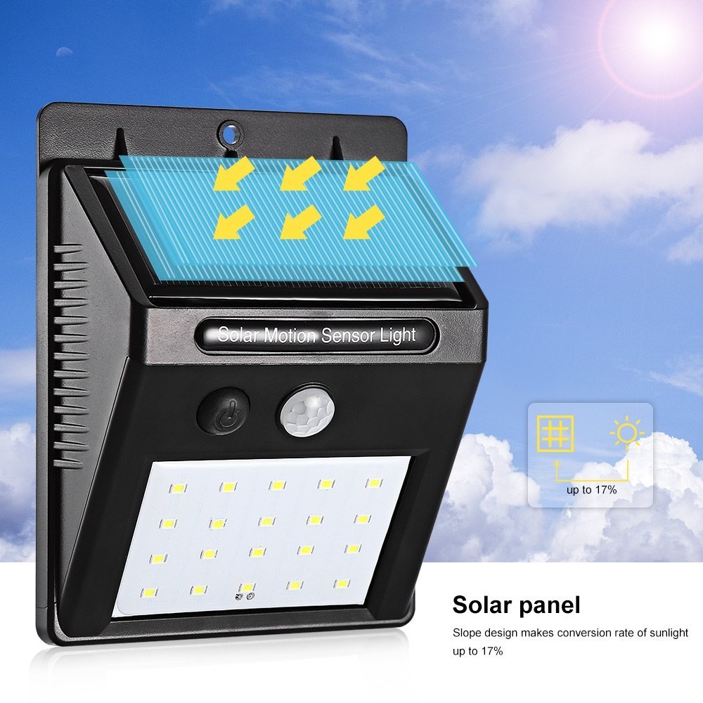 20/30Led Powered Waterproof Security Small Emergency Garden Outdoor PIR led Solar Motion Wall Sensor Light