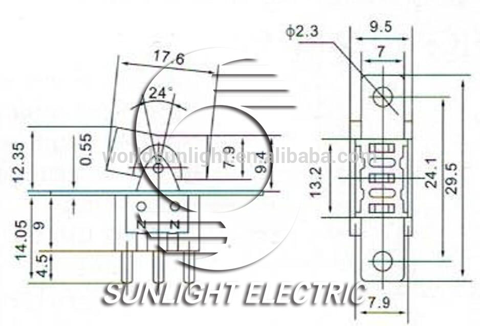 RLS-102-A1 RLS-103-A1 RLS-123-A1 Rocker and Level Handle Toggle Switch