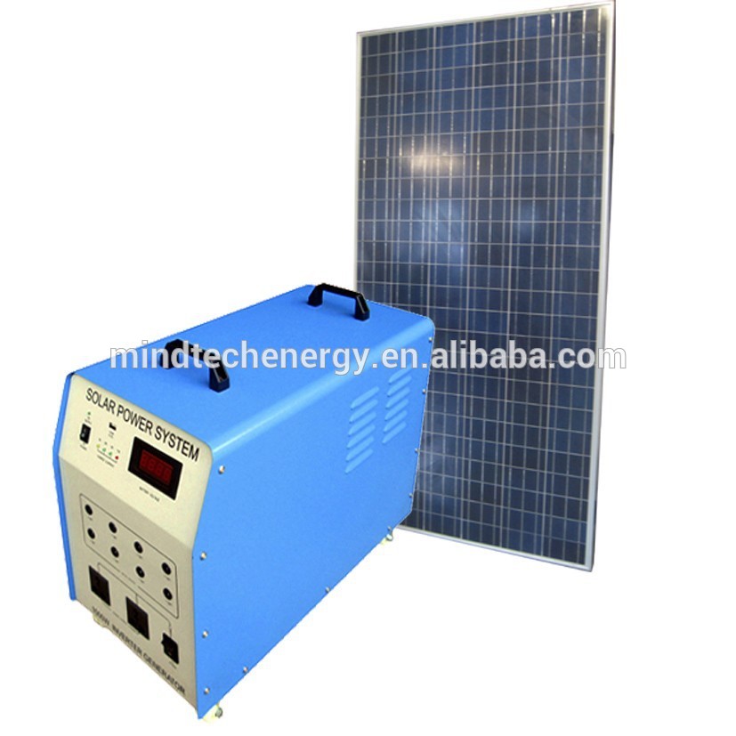 200w solar system ac 220v with 100 Ah battery and 500w inverter