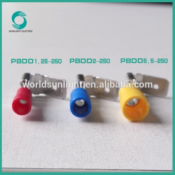 pvc/nylon/PE PBDD series connector flag terminal insulated piggy back disconnector