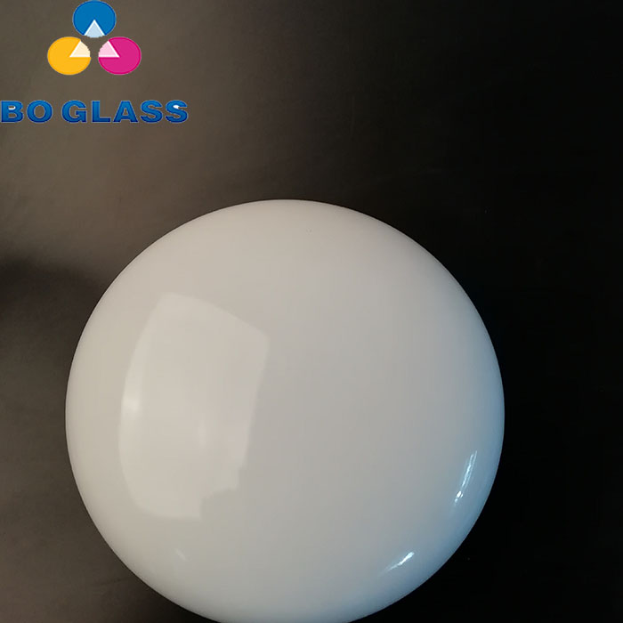 165mm Customized Opal White Glass Shade For Indoor Lighting