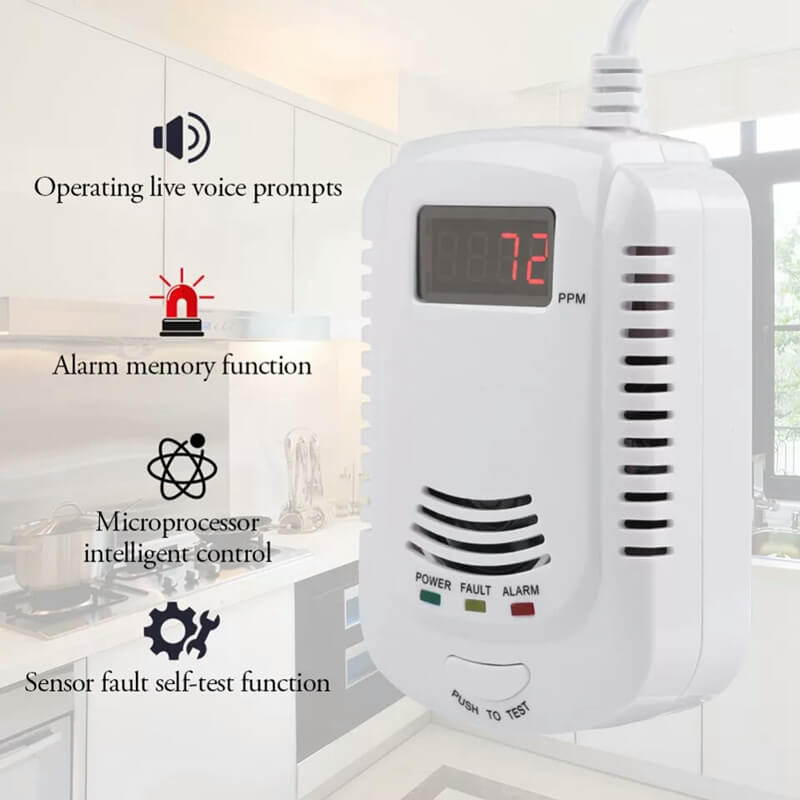 New Arrived 2in1 lpg Combine Co&Gas Detector Pressure Sensor Alarm,Multi Gas Leakage Detector,CO Gas Detector price