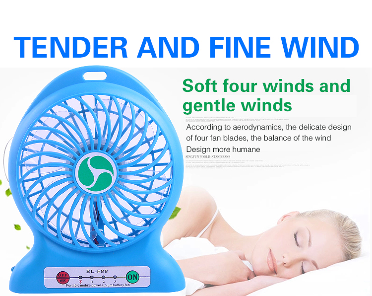 2016 Hot-Sale battery usb rechargeable portable mini fan